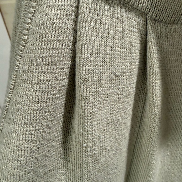 Free People Cream Wide-Leg Pants Freya Nit LARGE - Picture 4 of 6